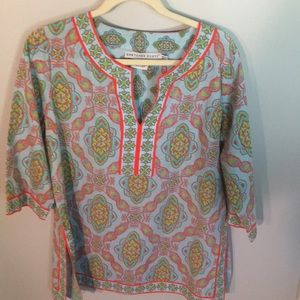 Multicolored cotton tunic